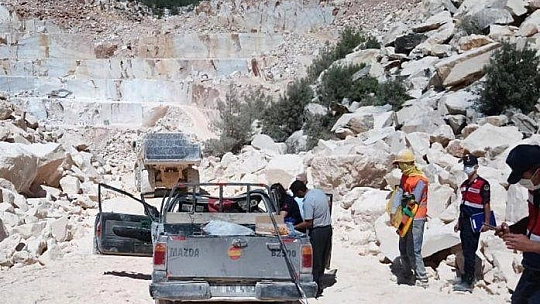 Mermer ocağında iş kazası: 2 yaralı