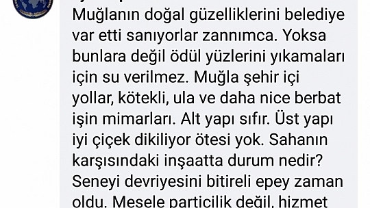 Muğla'da olmayan alt ve üst yapıya birincilik ödülü geldi