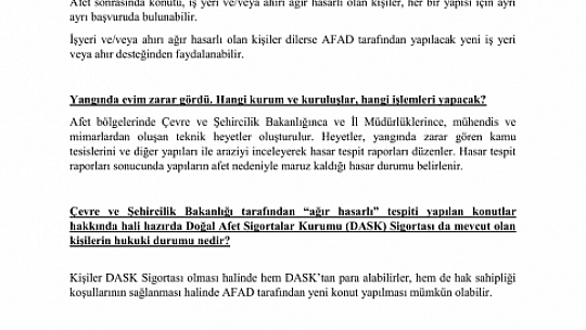 Yangınlardan Zarar Gören Vatandaşların Hakları