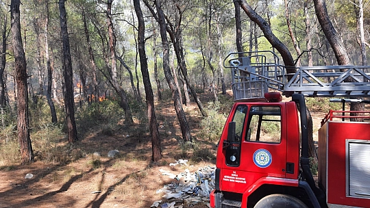 Seydikemer Karaköy'de yangın başladı!