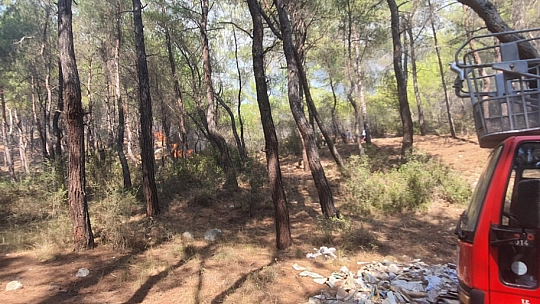 Seydikemer Karaköy'de yangın başladı!