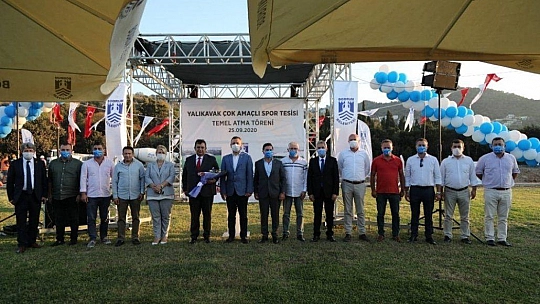 Yalıkavak Çok Amaçlı Spor Tesisi temel atma töreni düzenlendi