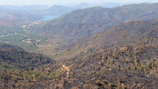 Yangından sonra Bördübet havadan görüntülendi