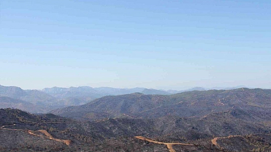 Yangından sonra Bördübet havadan görüntülendi