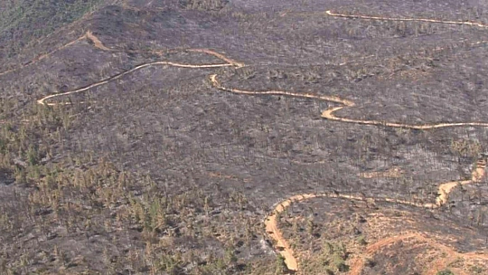 Yangından sonra Bördübet havadan görüntülendi