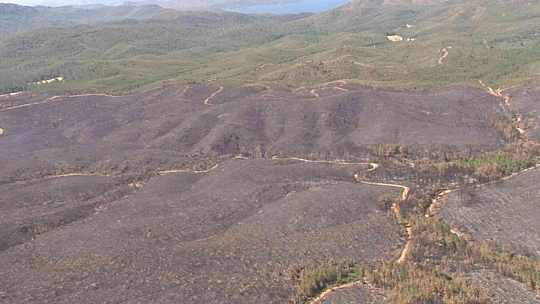 Yangından sonra Bördübet havadan görüntülendi