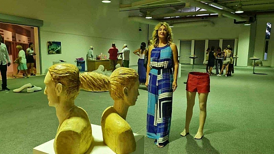 Yüksek lisans öğrencisinin sergisi açıldı