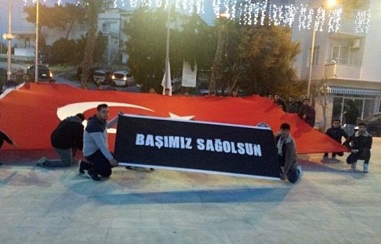 Datça şehitler için tek yürek oldu