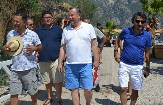 Ölüdeniz Kumburnu Plajı'na Başkanlardan 'Hayırlı Olsun' Ziyareti