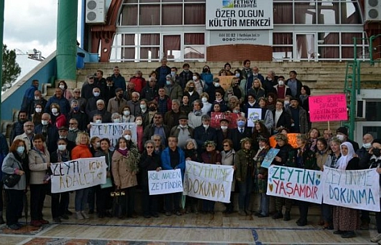 Zeytinliklerin madenciliğe açılması protesto edildi