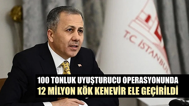 100 tonluk uyuşturucu operasyonunda 12 milyon kök kenevir ele geçirildi