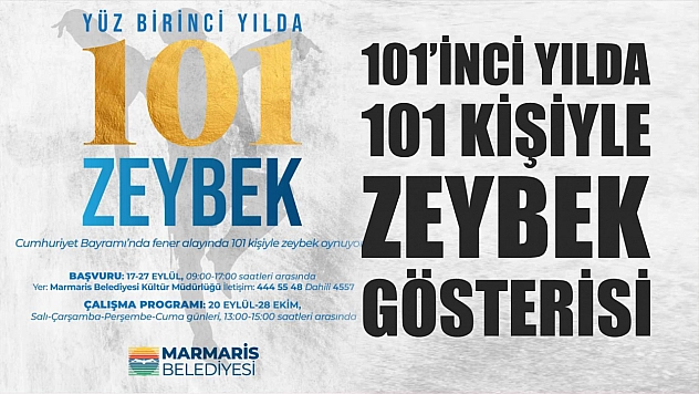 101'inci yılda 101 kişiyle zeybek gösterisi