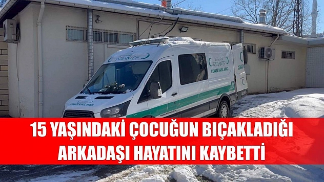15 yaşındaki çocuğun bıçakladığı arkadaşı hayatını kaybetti