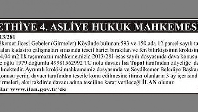 FETHİYE 4.ASLİYE HUKUK MAHKEMESİ