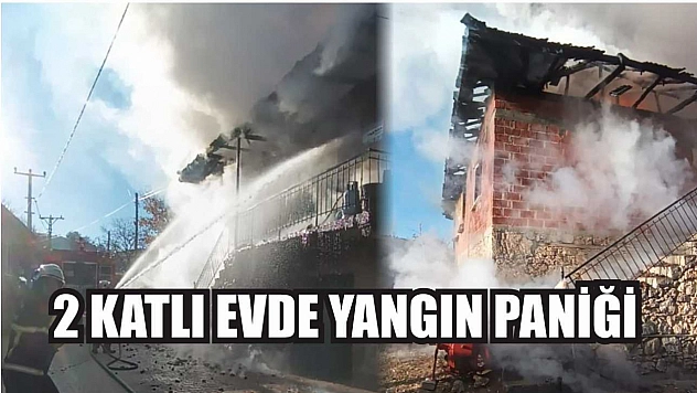 2 katlı evde yangın paniği
