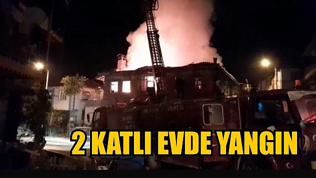 2 katlı evde yangın