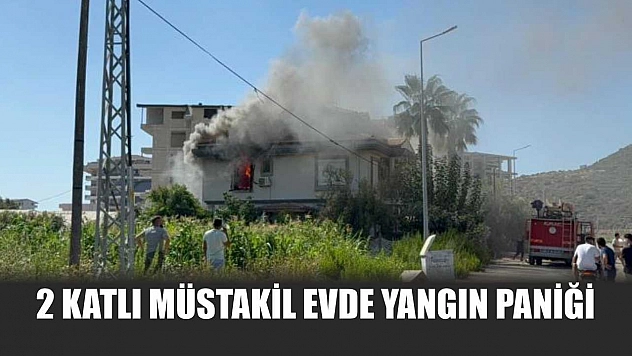 2 katlı müstakil evde yangın paniği