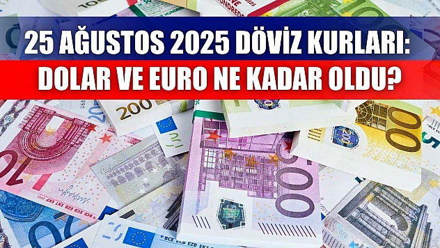 25 Ağustos 2025 Döviz Kurları: Dolar ve Euro Ne Kadar Oldu?