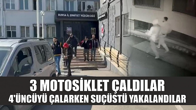 3 motosiklet çaldılar, 4'üncüyü çalarken suçüstü yakalandılar