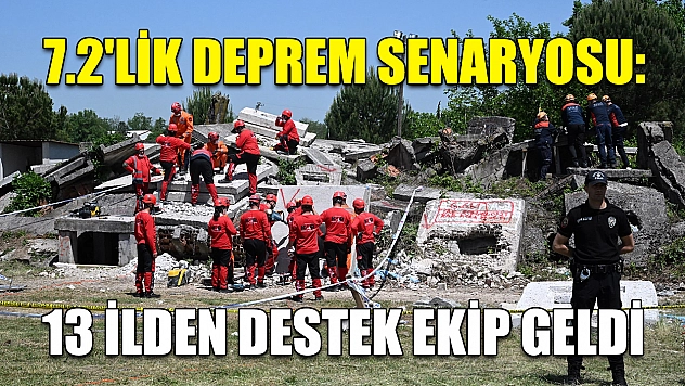 7.2'lik Deprem Senaryosu: 13 İlden Destek Ekip Geldi