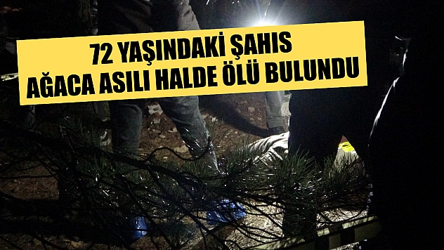 72 yaşındaki şahıs ağaca asılı halde ölü bulundu
