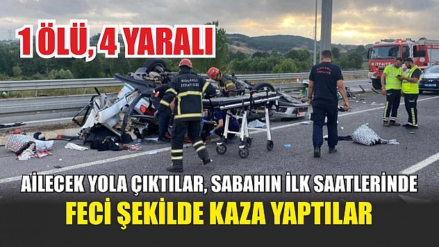 Ailecek Yola Çıktılar, Sabahın İlk Saatlerinde Feci Şekilde Kaza Yaptılar