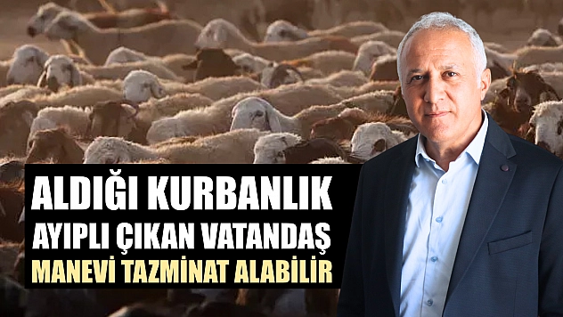 Aldığı kurbanlık ayıplı çıkan vatandaş, manevi tazminat alabilir