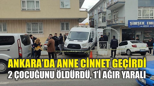 Ankara'da anne cinnet geçirdi: 2 çocuğunu öldürdü, 1'i ağır yaralı