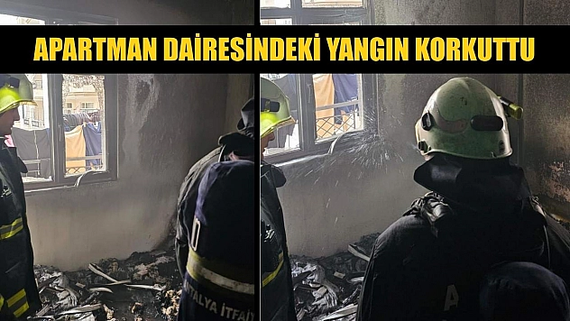 Apartman dairesindeki yangın korkuttu