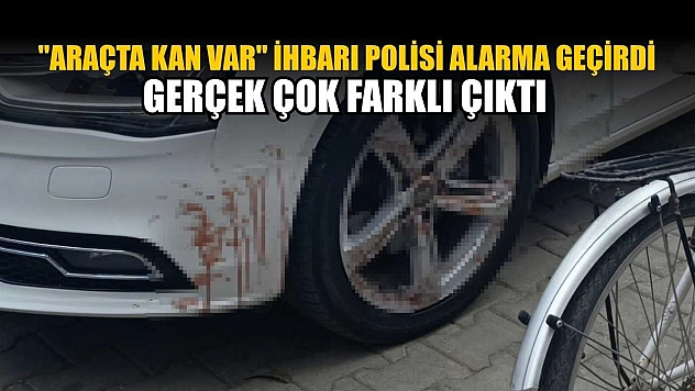 'Araçta kan var' ihbarı polisi alarma geçirdi: Gerçek çok farklı çıktı