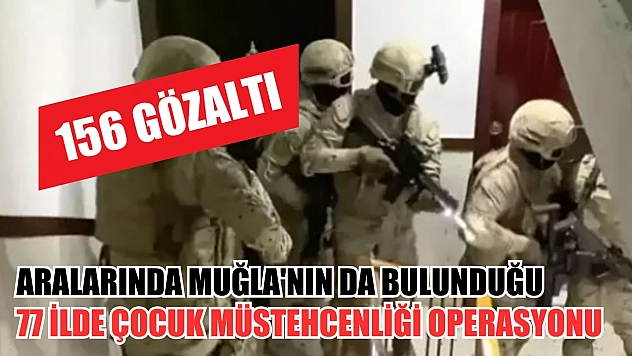 Aralarında Muğla'nın da bulunduğu 77 ilde çocuk müstehcenliği operasyonu: 156 gözaltı