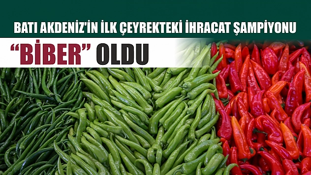 Batı Akdeniz'in ilk çeyrekteki ihracat şampiyonu 'biber' oldu