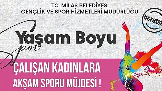 Belediyeden çalışan kadınlar için 'akşam sporu'