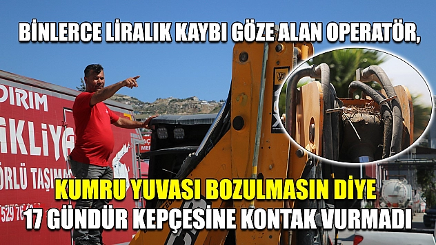 Binlerce liralık kaybı göze alan operatör, kumru yuvası bozulmasın diye 17 gündür kepçesine kontak vurmadı