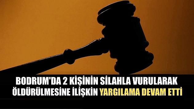 Bodrum'da 2 kişinin silahla vurularak öldürülmesine ilişkin yargılama devam etti