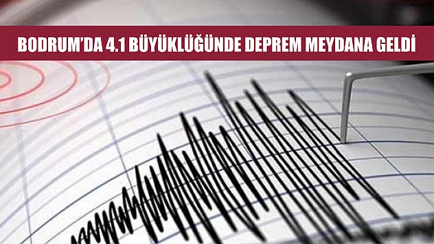 Bodrum'da 4.1 büyüklüğünde deprem meydana geldi