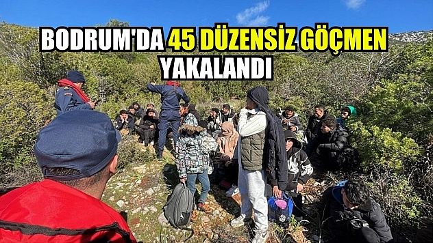 Bodrum'da 45 düzensiz göçmen yakalandı