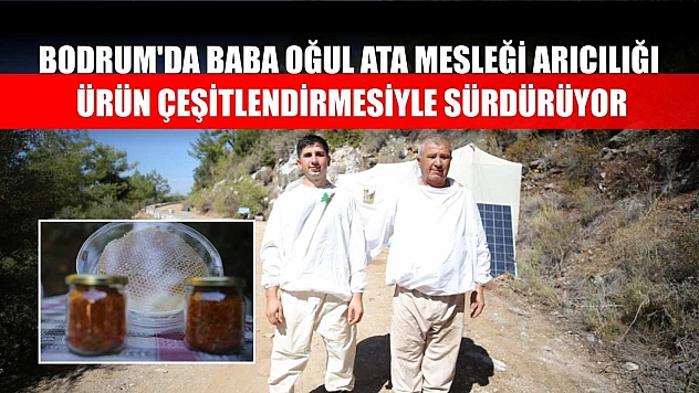 Bodrum'da baba oğul ata mesleği arıcılığı ürün çeşitlendirmesiyle sürdürüyor
