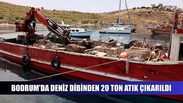 Bodrum'da deniz dibinden 20 ton atık çıkarıldı