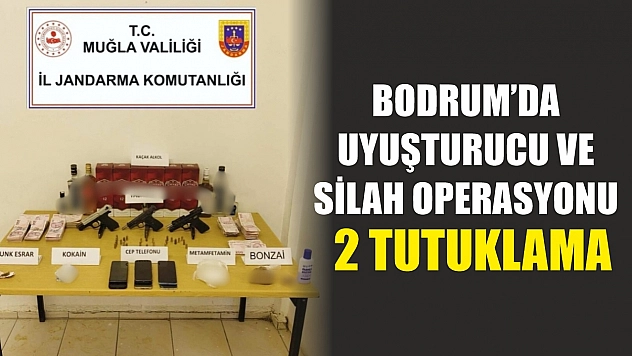 Bodrum'da uyuşturucu ve silah operasyonu: 2 tutuklama