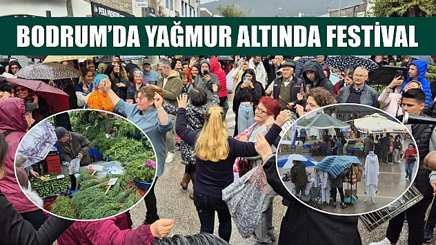 Bodrum'da yağmur altında festival