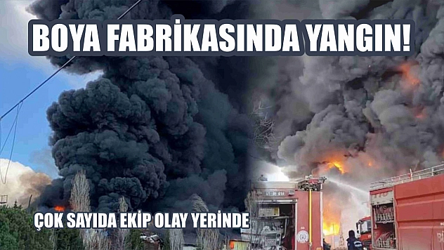 Boya fabrikasında yangın! Çok sayıda ekip olay yerinde