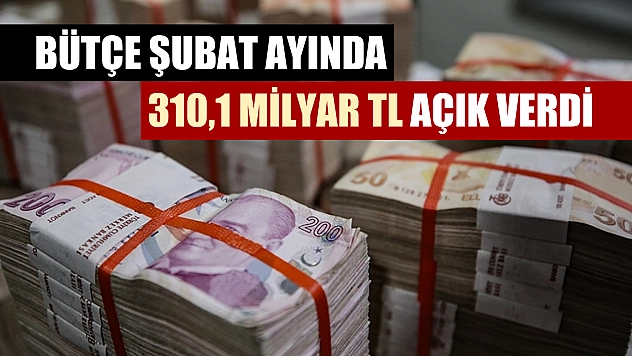 Bütçe Şubat ayında 310,1 milyar TL açık verdi
