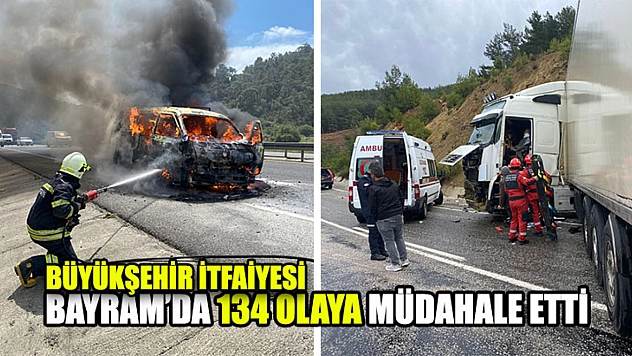 Büyükşehir İtfaiyesi Bayram'da 134 Olaya Müdahale Etti