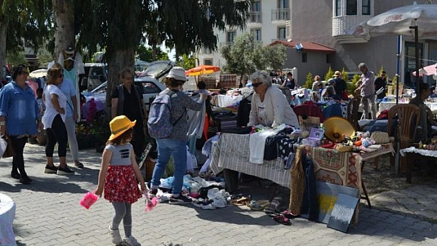 Çalış'ta ikinci el pazarı