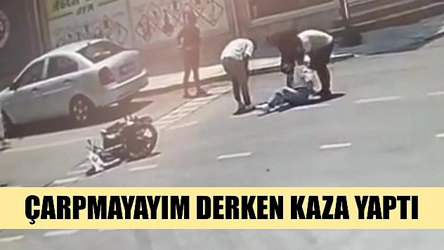 Çarpmayayım derken kaza yaptı