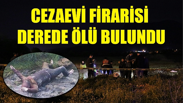 Cezaevi firarisi derede ölü bulundu