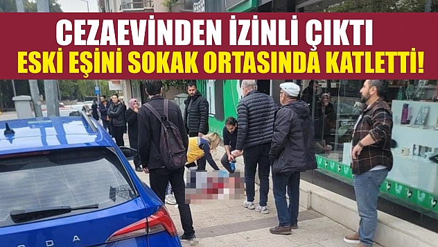 Cezaevinden izinli çıktı, eski eşini sokak ortasında katletti