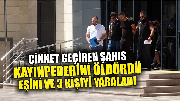 Cinnet geçiren şahıs kayınpederini öldürdü, eşini ve 3 kişiyi yaraladı
