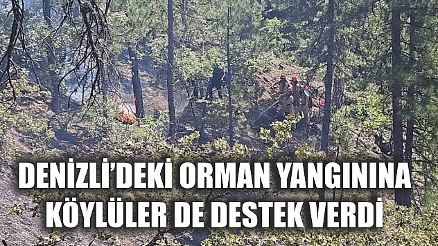 Denizli'deki orman yangınına köylüler de destek verdi
